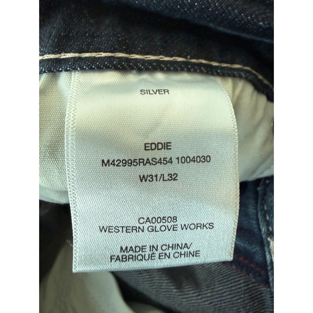 Silver Jeans Co Eddie Relaxed Tapered Leg Jeans Mens 31x32 Dark Wash New NWT - Picture 8 of 16